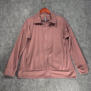 Mondetta Full Zip Sweatshirt Womens Medium Purple Stretch Pockets Jacket